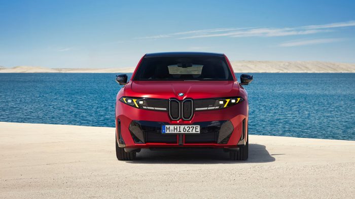 2027 BMW iX4 red front With high-resolution 2998X1686 pixel. You can use this wallpaper for your Desktop Computer Backgrounds, Mac Wallpapers, Android Lock screen or iPhone Screensavers and another smartphone device